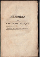 MEMOIRES DE L'ACADEMIE CELTIQUE TOME SIXIEME -  1812 - Histoire