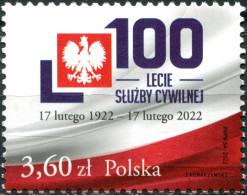 POLAND - 2022 - STAMP MNH ** - 100th Anniversary Of The Civil Service - Unused Stamps