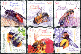 POLAND - 2021 - SET OF 6 STAMPS MNH ** - Beneficial Insects - Unused Stamps