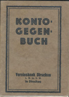 Dirschau Konto-Gegenbuch/Sparbuch 1944, Interessanter Kontenverlauf! - Altri & Non Classificati