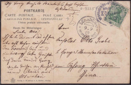Gest. AK Aus Seiffen Nach Syfang Tsingtau Mit Durchgangsstempel Schanghau Deutsche Post 1907 - Kiaochow