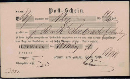 Gest. Postschein 5 Stck. Altenburg 1862-1866 - Altri & Non Classificati