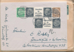 Gest., Brief Posten Von 50 Stck. Briefen Frankiert Mit Hindeburg ZD Aus Heftchen, Alle Als Bedarfspost, Guter Posten - Altri & Non Classificati