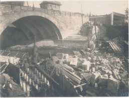 Weißenfels Brückenreparatur 20er Jahre, Foto 23x17,5 Cm - Zonder Classificatie