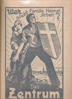 5 Stck. Propaganda-Flugblätter Zentrums-Partei 1928, Reichstagswahl, Landtagswahl - Ohne Zuordnung