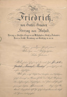 Bestallungsurkunde Für Pfarrer Bracht In Wörlitz Für Gnetsch, Orig. Autograph Friedrich Herzog Von Anhalt, Dessau 11.5.1 - Sin Clasificación