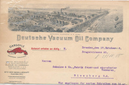 Dekorativer Briefkopf Deutsche Vacuum-Oil Company Dresden 1908 - Sin Clasificación