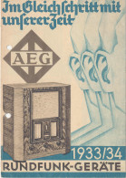 AEG Rundfunkgeräte 1933/34, Produktblatt 4 Seiten - Ohne Zuordnung