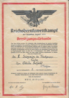 Beteiligungsurkunde Reichsberufswettkampf Mayen - Unclassified