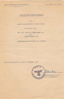 Vorläufiges Besitzzeugnis Bandenkampfabzeichen In Bronze Für SS-Unterscharführer Josef Haas, Wadden-SS Sturmbannführer L - Unclassified