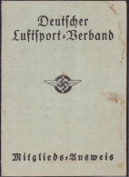 Ausweis Deutscher Luftsportverband Ortsgruppe Halberstadt, Mit Gebührenzettel 1935 - Non Classés