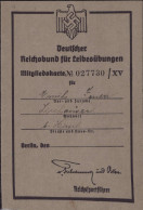 Mitgliedskarte Fußballclub Zillhausen 1936 Mit Beitragsmarke - Zonder Classificatie