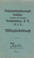 Mitgliedsbuch Reichswirtschaftsverband Deutscher Berufssoldaten RdB Mit Beitragsmarken, Leipzig 1919 - Non Classificati