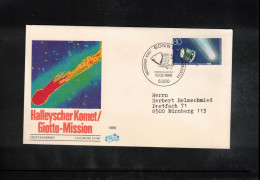 Germany 1986 Astronomy Halley Comet-Giotto Mission Interesting Cover - Astronomy