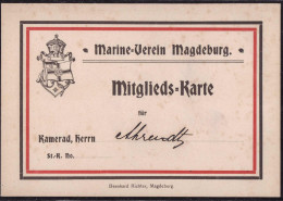 Mitgliedskarte Marine-Verein Magdeburg - Ohne Zuordnung