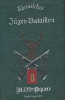 Militärpass Rheinisches Jäger-Bat. No. 8 Eintragungen WK I In Dekorativer Hülle - Ohne Zuordnung