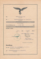 Bestallungsurkunde Zum Feldwebel Luftwaffe Nachschubkompanie LW. 7/XIII Autograph Generalmajor - Ohne Zuordnung