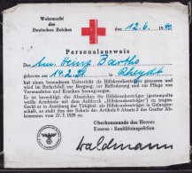 Wehrmachts-Personalausweis Rote Kreuz 1940 - Ohne Zuordnung