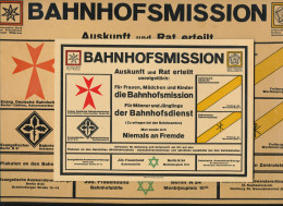 4 Stck. Kennzeichnugsplakate/Pappen Bahnhofsmisson, Dabei 2x Berlin Monbijouplatz Mit Offerte Jüdischer Frauenbund Bahnh - Unclassified