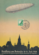 Schmuckblatt 100. Geburtstag Von Graf Zeppelin 1938, Mittelfaltung - Unclassified