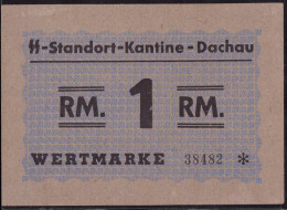 SS-Standort-Kantine Dachau, Wertmarke 1 RM - Andere & Zonder Classificatie