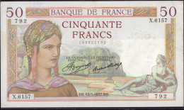 Frankreich 50 France 1937 Erh. II 1937-08-05 S - Sonstige & Ohne Zuordnung