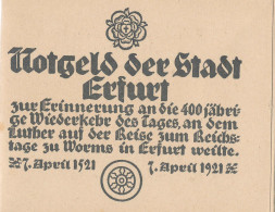 Erfurt Norgeldserie In Orig.Hülle 1921 - Sonstige & Ohne Zuordnung