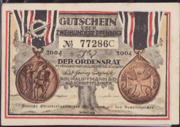 Gutscheine 6x Ordensrat Nationalgesinnter Soldaten I- Selten [1922] - Andere & Zonder Classificatie