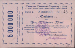 Oberweiler-Tiefenbach 5 Mio. Mark Keller 4072 B Erh. I - Andere & Zonder Classificatie