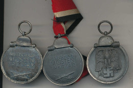 3 Stck. Medaille Winterschlacht Im Osten - Altri & Non Classificati