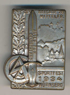 Anstecknadel Nürnberg Sportfest 1934 Brigade 78 Mittelfranken - Otros & Sin Clasificación