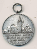 Medaille Braunschweig Landesschießen 1927 Schöningen, 990 Ag. D 34 Mm - Autres & Non Classés