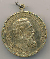 Medaille Lerne Leiden Ohne Zu Klagen! 15. Juni 1888, Friedrich Deutscher Kaiser, Br D 40mm - Altri & Non Classificati