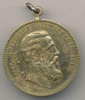 Medaille Lerne Leiden Ohne Zu Klagen! 15. Juni 1888, Friedrich Deutscher Kaiser, Br D 40mm - Otros & Sin Clasificación