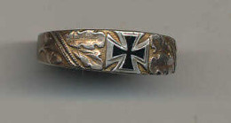 Patriotischer Ring, Eisernes Kreuz Silber 800 17 Gr. - Andere & Zonder Classificatie