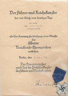Treudienst-Ehrenzeichen In Silber 1929 Mit Urkunde 1935 - Autres & Non Classés