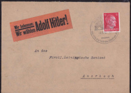 Gest. Brief Mit Propagandavignette, Wir Bekennen: Wir Wählen Adolf Hitler SST 1942 - Erinnofilia