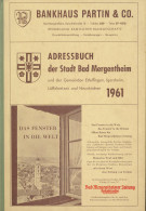 Adressbuch Der Stadt Bad Mergentheim 1961 - Altri & Non Classificati