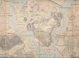 Landkarte Bereich Ketzin Kemnitz Phöben 1867, 1:25.000, Stahlstich Auf Leinen - Autres & Non Classés