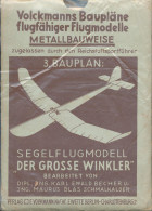 Volckmann Baupläne 3.Bauplan Segelflugmodell Der Große Winkler - Sonstige & Ohne Zuordnung