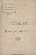 Preisliste Kanalbau-Artikel Louis Schwarz Schwetzingen 1928 - Sonstige & Ohne Zuordnung