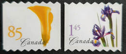 Canada 2004 MNH Sc.#2073** -2074**  Flower Coils, Yellow Calla And Purple Iris - Unused Stamps