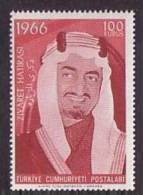 1966 TURKEY VISIT OF THE KING OF SAUDI ARABIA FAYSAL IBNI ABDULAZIZ ALSAUD MNH ** - Nuevos