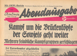 12 Stck. Zeitung Berliner Abendausgabe 1943, Beste Erhaltung! - Other & Unclassified