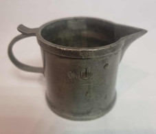 Historischer Zinn-Eichbecher Mit Eich-Punzen 0,1 L Reichszinn 1888 - Tin