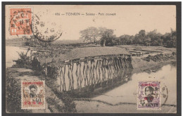 KOUANG TCHEOU - INDOCHINE - TCHONGKING + MIXED FRANKLING 1935   CHINA    Réf 3367- N2 CPA - Covers & Documents