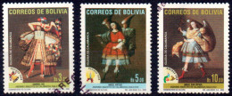 Bolivia 2000 CEFIBOL 1737-39 (o) Used. Christmas. Paint. Archangels. Navidad. Pintura. Arcángeles. - Bolivie