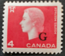 Canada 1963 MH Sc.#O 48*  4c With G, Queen Elizabeth Cameo - Neufs