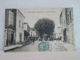 L 5276 CPA 1907 - AUTRE VUE DIFFERENTE N° 3 - 40 SAINT SEVER SUR ADOUR - PLACE DES PLATANES - ANIMATION. - Saint Sever