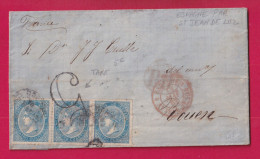 ESPAGNE REINTERIA ERRENTERIA TAXE 5 ENTREE ESPAGNE PAR ST JEAN DE LUZ POUR ROUEN SEINE INFERIEURE LETTRE - Lettres & Documents